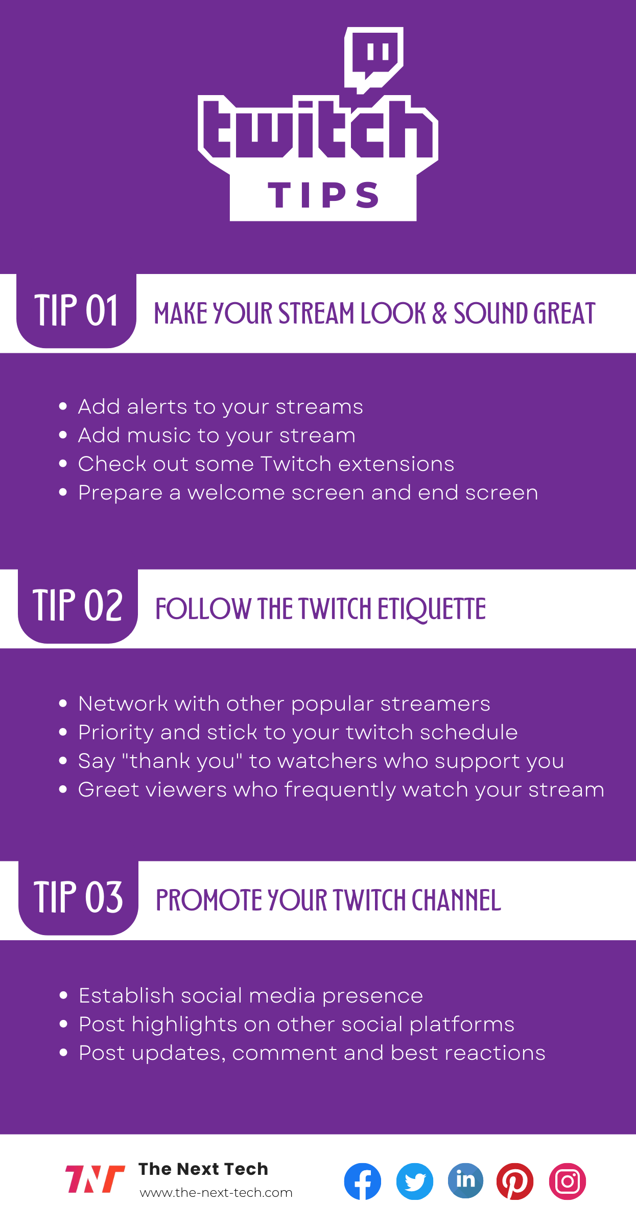 Twitch tips infographic